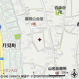 静岡県袋井市春岡927-1周辺の地図