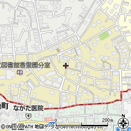 リパーク枚方香里園町駐車場周辺の地図