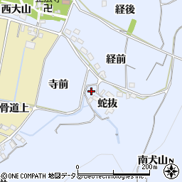 愛知県西尾市吉良町乙川蛇抜3周辺の地図