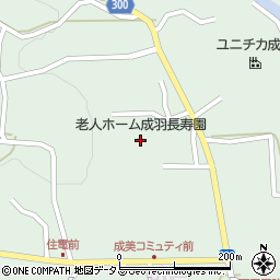 高梁市　成羽長寿園周辺の地図