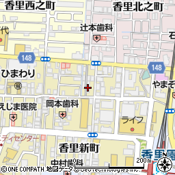 しみぬき工房クリーニングシロヤ　香里新町店周辺の地図