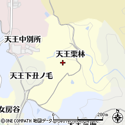 京都府京田辺市天王栗林周辺の地図