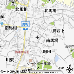 愛知県蒲郡市西浦町南馬場38周辺の地図