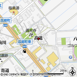 愛知県豊橋市瓜郷町高道周辺の地図