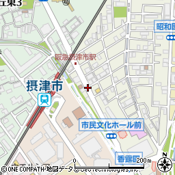 香露園郵便局前周辺の地図