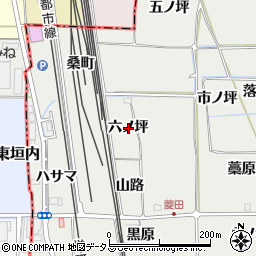 京都府精華町（相楽郡）菱田（六ノ坪）周辺の地図