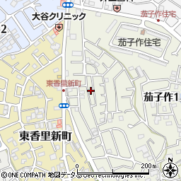 大阪府枚方市茄子作1丁目38周辺の地図