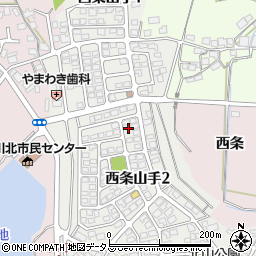 兵庫県加古川市西条山手周辺の地図