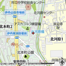 兵庫県伊丹市北本町3丁目152周辺の地図