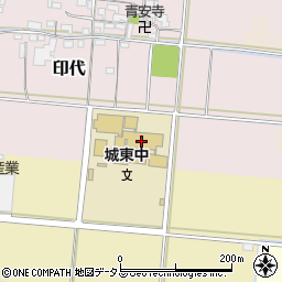 伊賀市立城東中学校周辺の地図