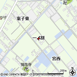 愛知県西尾市一色町生田一ノ割周辺の地図