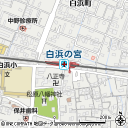白浜の宮駅周辺の地図