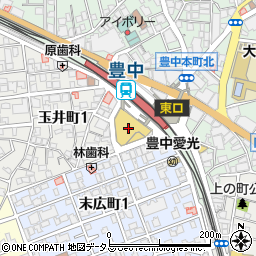 阪急オアシス豊中駅前店周辺の地図