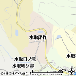 京都府京田辺市水取平作周辺の地図