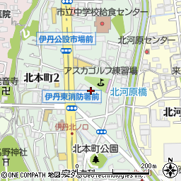 兵庫県伊丹市北本町周辺の地図