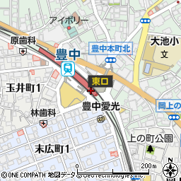 ローソンＨＡ阪急豊中店周辺の地図