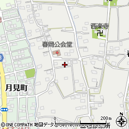 静岡県袋井市春岡412-10周辺の地図