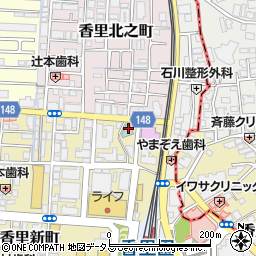 ホテルインペリアル香里園周辺の地図