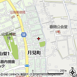 静岡県袋井市月見町11周辺の地図