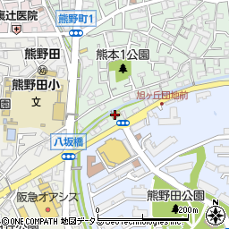 ファミリーマート豊中旭丘店周辺の地図
