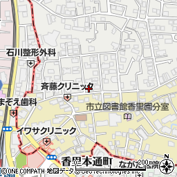 大阪府枚方市香里園山之手町7-18周辺の地図