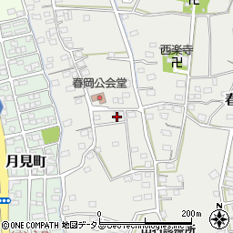静岡県袋井市春岡412周辺の地図