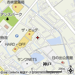 静岡県榛原郡吉田町神戸593周辺の地図