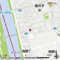 ルイソー武庫川周辺の地図