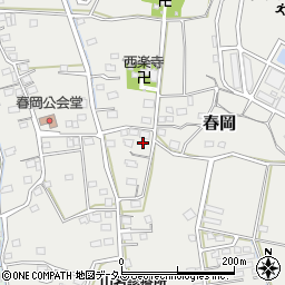 静岡県袋井市春岡373周辺の地図