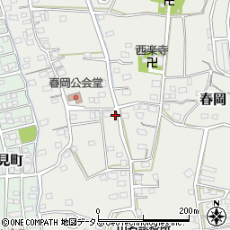静岡県袋井市春岡410周辺の地図