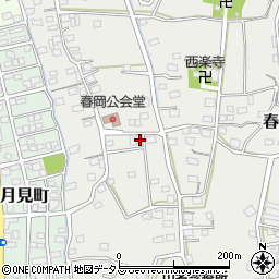 静岡県袋井市春岡412-8周辺の地図