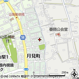静岡県袋井市月見町11-9周辺の地図