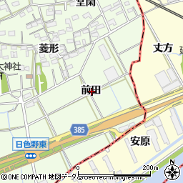愛知県豊橋市日色野町前田周辺の地図