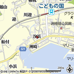 愛知県西尾市東幡豆町汐浜周辺の地図