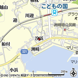 愛知県西尾市東幡豆町（汐浜）周辺の地図