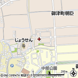 兵庫県たつの市御津町朝臣124周辺の地図