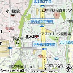 兵庫県伊丹市北本町2丁目160周辺の地図