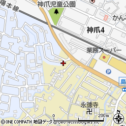 兵庫県高砂市米田町神爪241-3周辺の地図