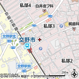 関西みらい銀行交野支店周辺の地図