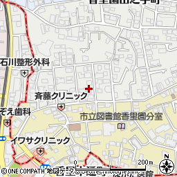 大阪府枚方市香里園山之手町7-7周辺の地図
