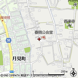 静岡県袋井市春岡467周辺の地図