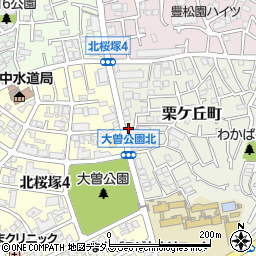 大阪府豊中市栗ケ丘町9-32周辺の地図