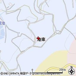 愛知県西尾市吉良町乙川池東周辺の地図