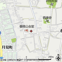 静岡県袋井市春岡406周辺の地図