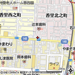 ピザハット　寝屋川店周辺の地図