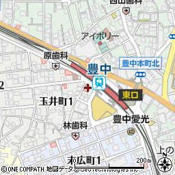 MIKIクリニック　豊中駅前周辺の地図