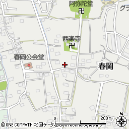 静岡県袋井市春岡375周辺の地図