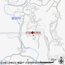 西富田公民館周辺の地図