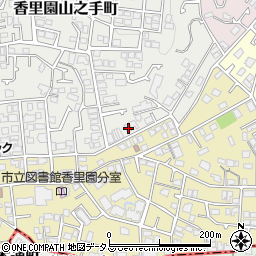 大阪府枚方市香里園山之手町49-66周辺の地図