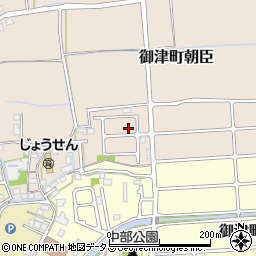 兵庫県たつの市御津町朝臣118-16周辺の地図